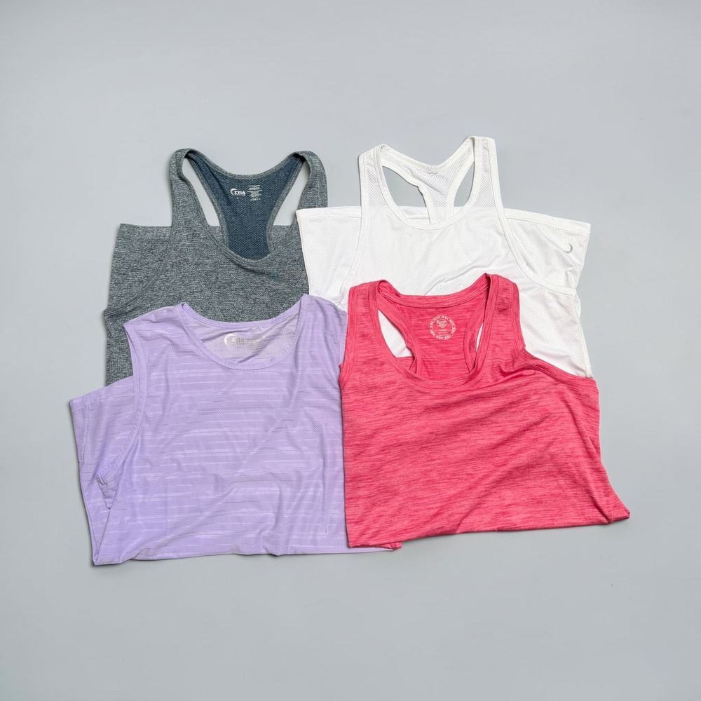 Sz L Four Racerback Tanks Zyia Banana Boat Athletic Running Yoga